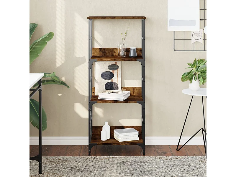 Libreria | Scaffale | Mobile di stoccaggio Rovere Fumo 50x33x117,5 cm in Legno Multistrato
