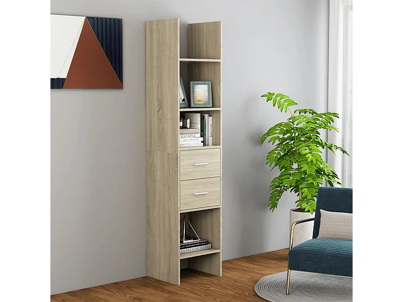 Bibliothèque | Etagère de rangement | Meuble de rangement Chêne sonoma 40x35x180 cm Bois d’ingénierie