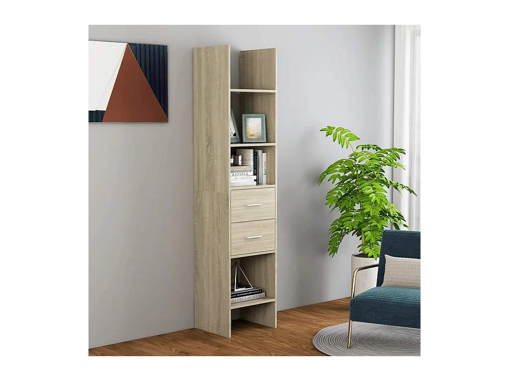 Bibliothèque | Etagère de rangement | Meuble de rangement Chêne sonoma 40x35x180 cm Bois d’ingénierie