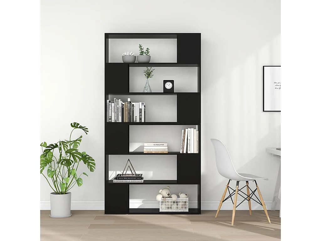 Bibliothèque | Etagère de rangement | Meuble de rangement Noir 100x24x188 cm