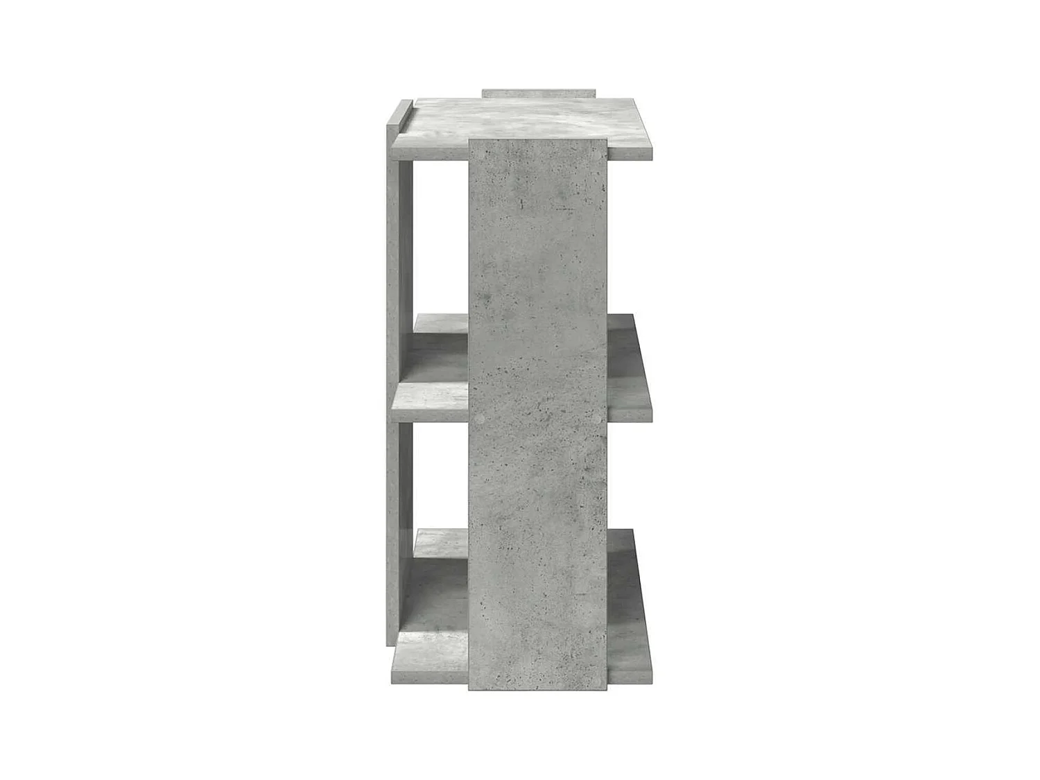 Bibliothèque | Etagère de rangement | Meuble de rangement à 3 niveaux gris béton 60x30x60 cm bois ingénierie