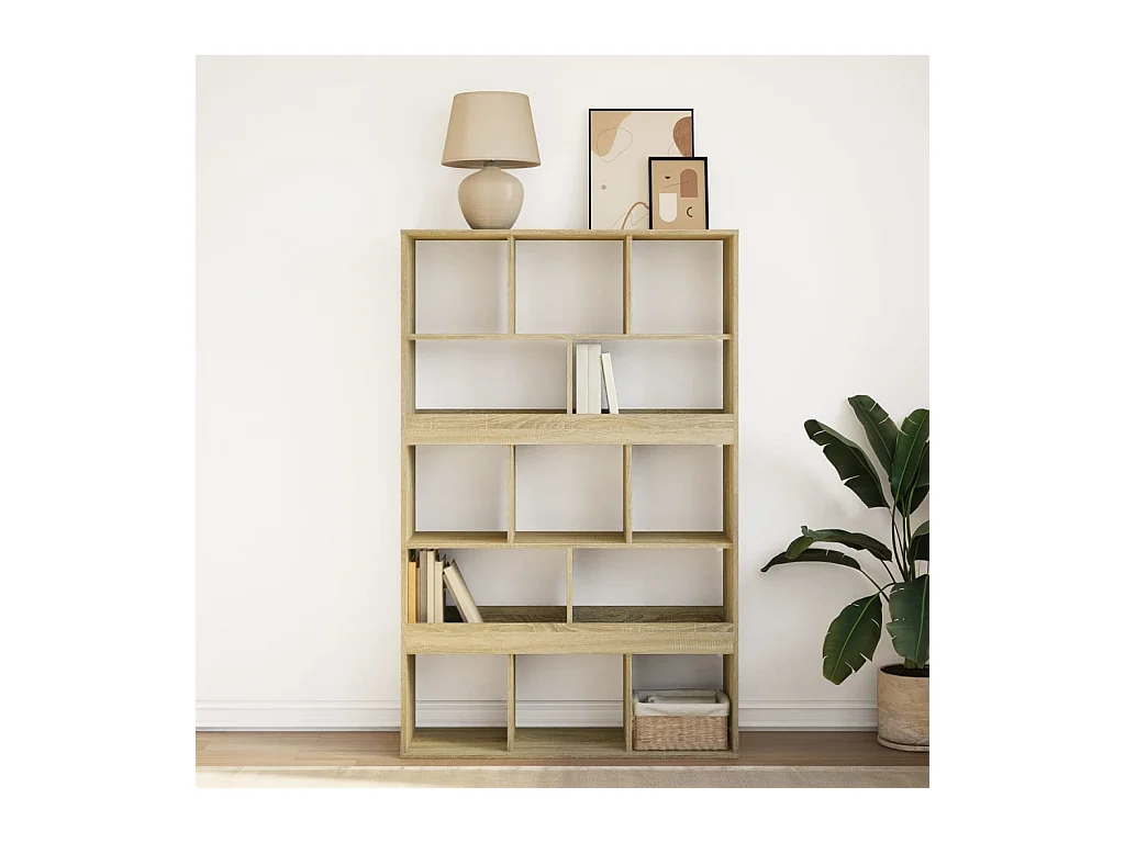 Bibliothèque | Etagère de rangement | Meuble de rangement chêne sonoma 100x33x156,5 cm bois d'ingénierie