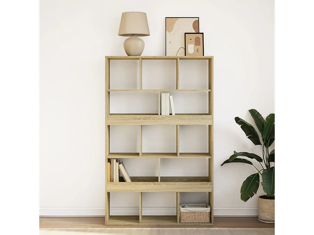 Bibliothèque | Etagère de rangement | Meuble de rangement chêne sonoma 100x33x156,5 cm bois d'ingénierie