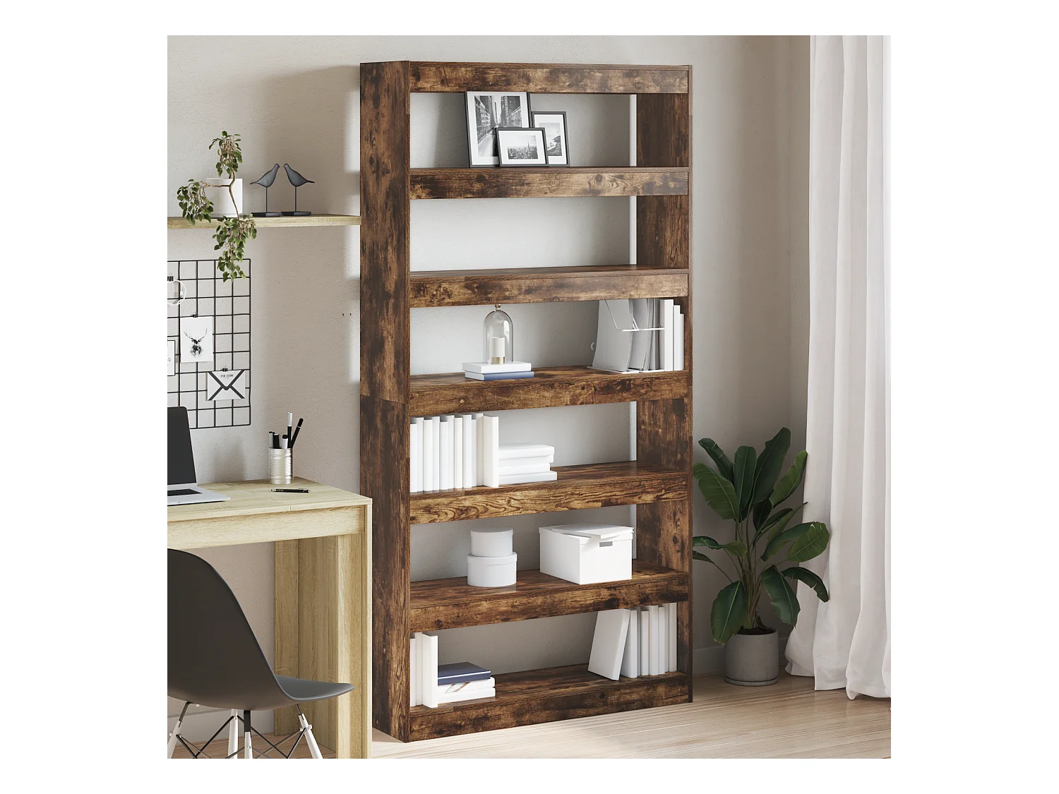 Libreria | Scaffale | Mobile di stoccaggio Marrone Marrone Legno ingegnerizzato 100 x 30 x 198 cm