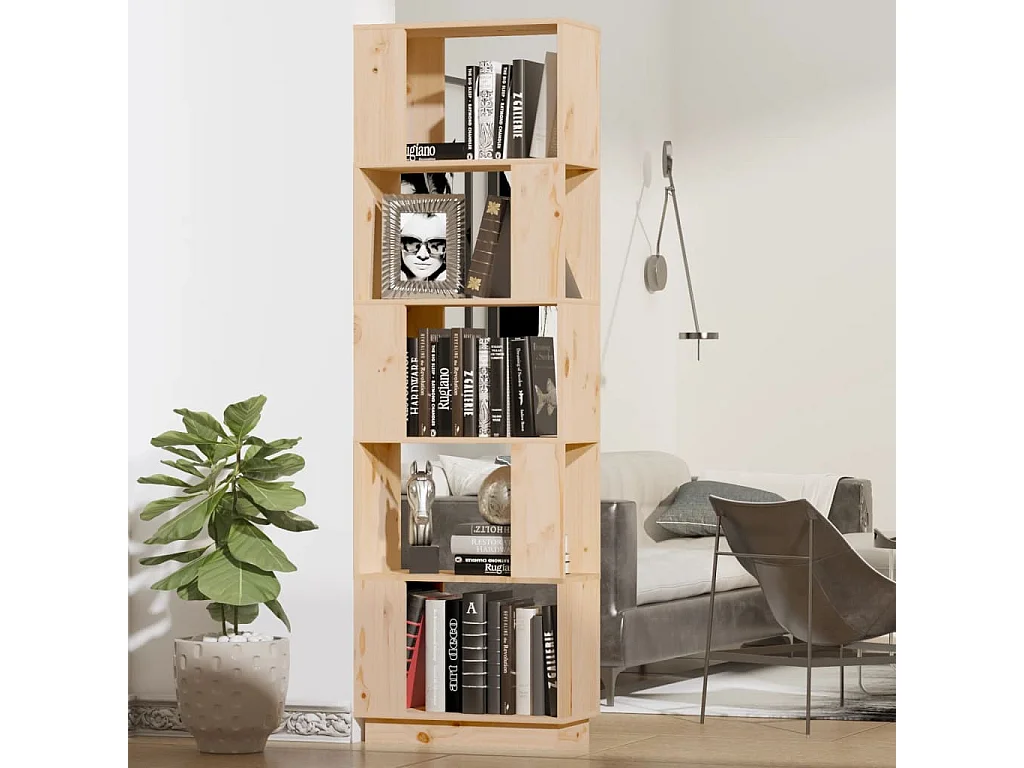 Bibliothèque | Etagère de rangement | Meuble de rangement 51x25x163,5 cm Pin solide