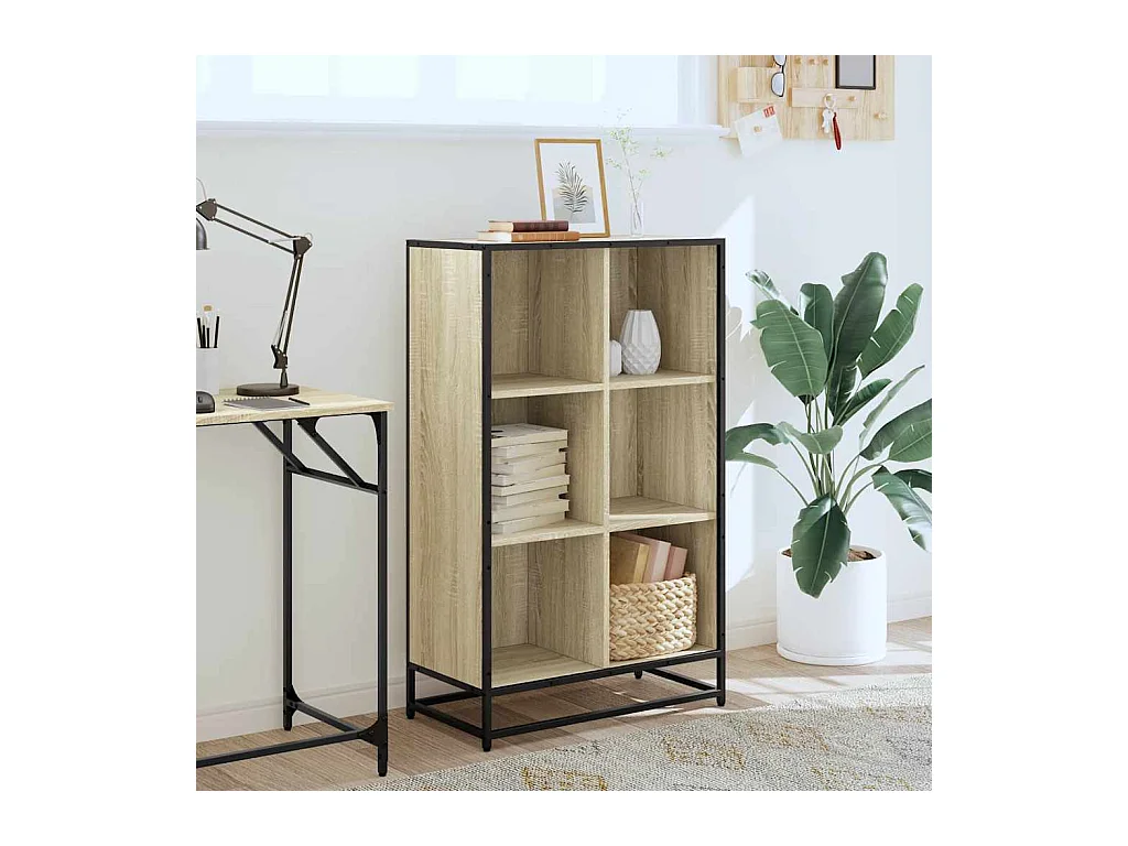 Bibliothèque | Etagère de rangement | Meuble de rangement chêne sonoma 65,5x33x107,5 cm bois d'ingénierie