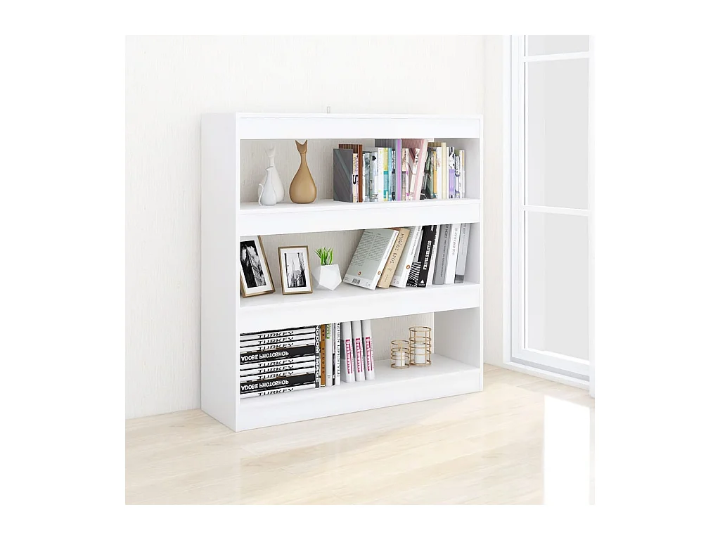 Bibliothèque | Etagère de rangement | Meuble de rangement Blanc 100x30x103 cm
