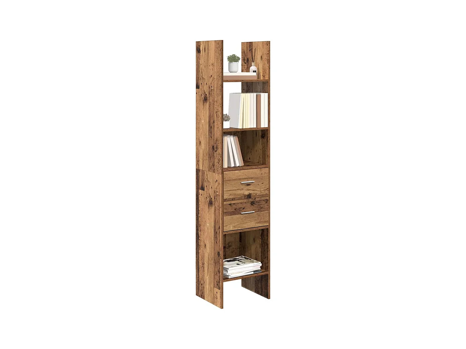 Bibliothèque | Etagère de rangement | Meuble de rangement Bois ancien 40 x 35 x 180 cm Bois d'ingénierie