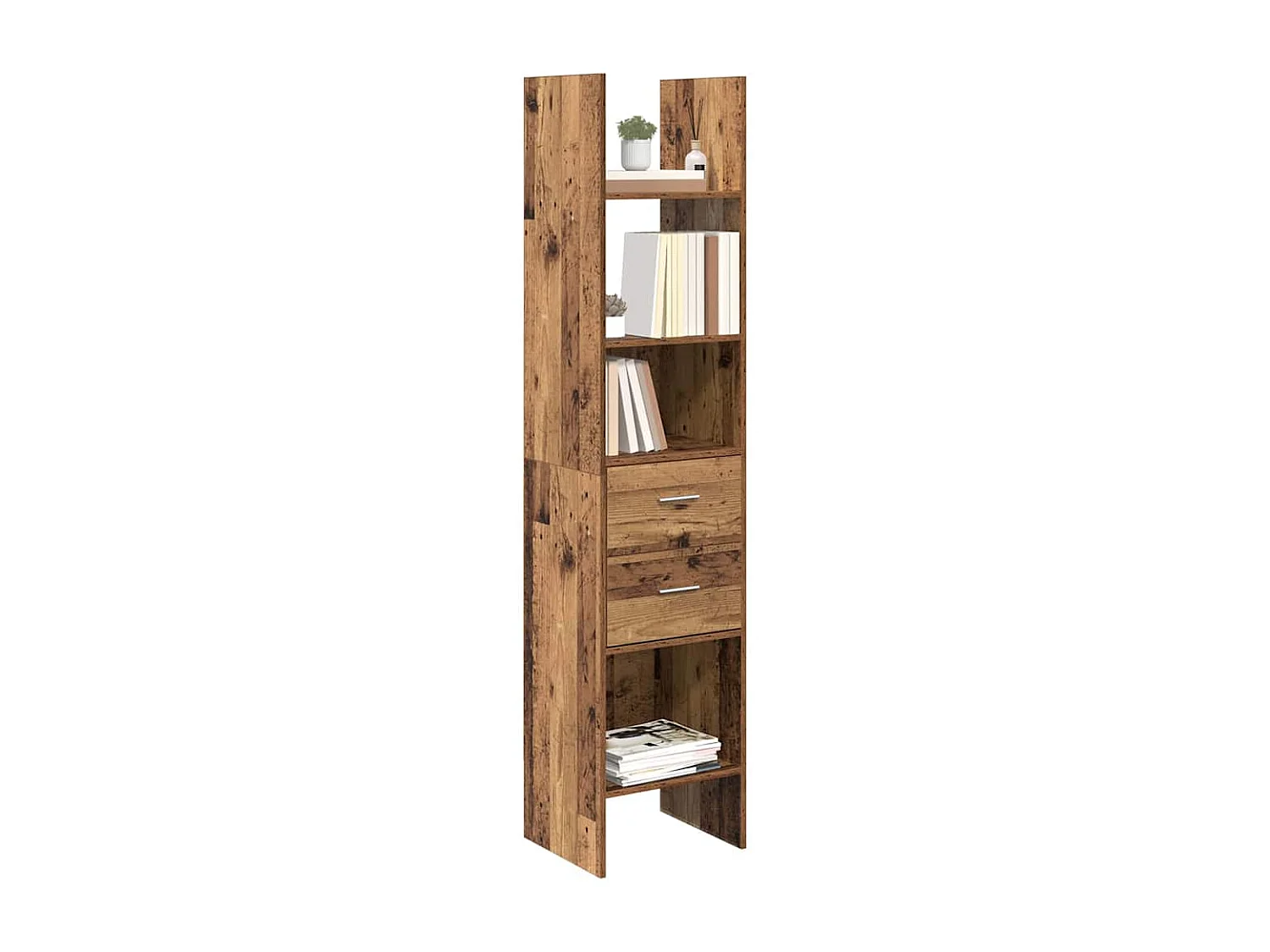 Armadio per Libri | Scaffale | Mobile di stoccaggio Legno vecchio 40 x 35 x 180 cm