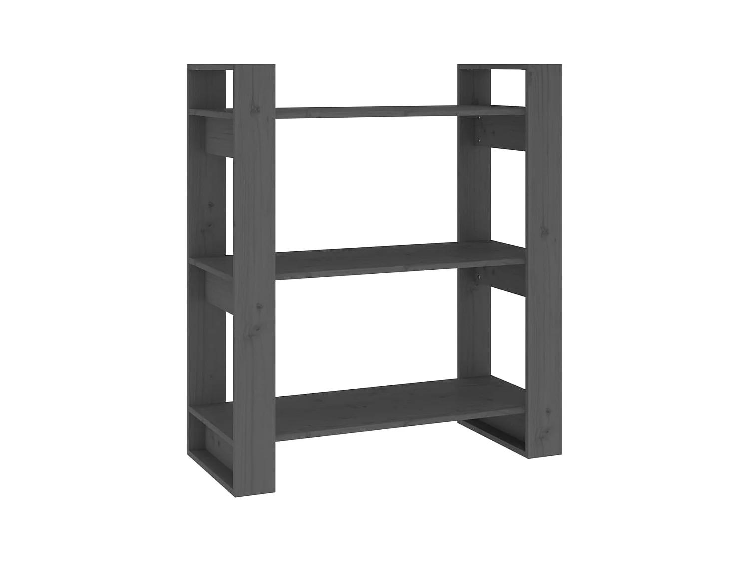 Bibliothèque | Etagère de rangement | Meuble de rangement Gris 80x35x91 cm Pin solide