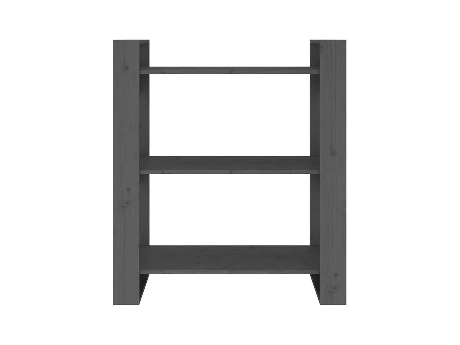 Bibliothèque | Etagère de rangement | Meuble de rangement Gris 80x35x91 cm Pin solide