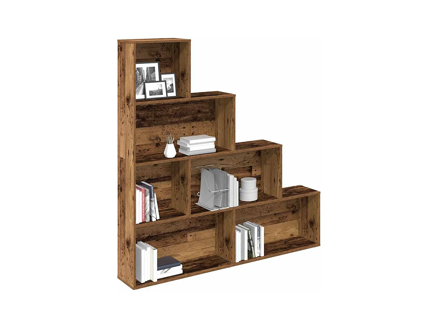 Bibliothèque | Etagère de rangement | Meuble de rangement vieux bois 157x24x160 cm bois d'ingénierie