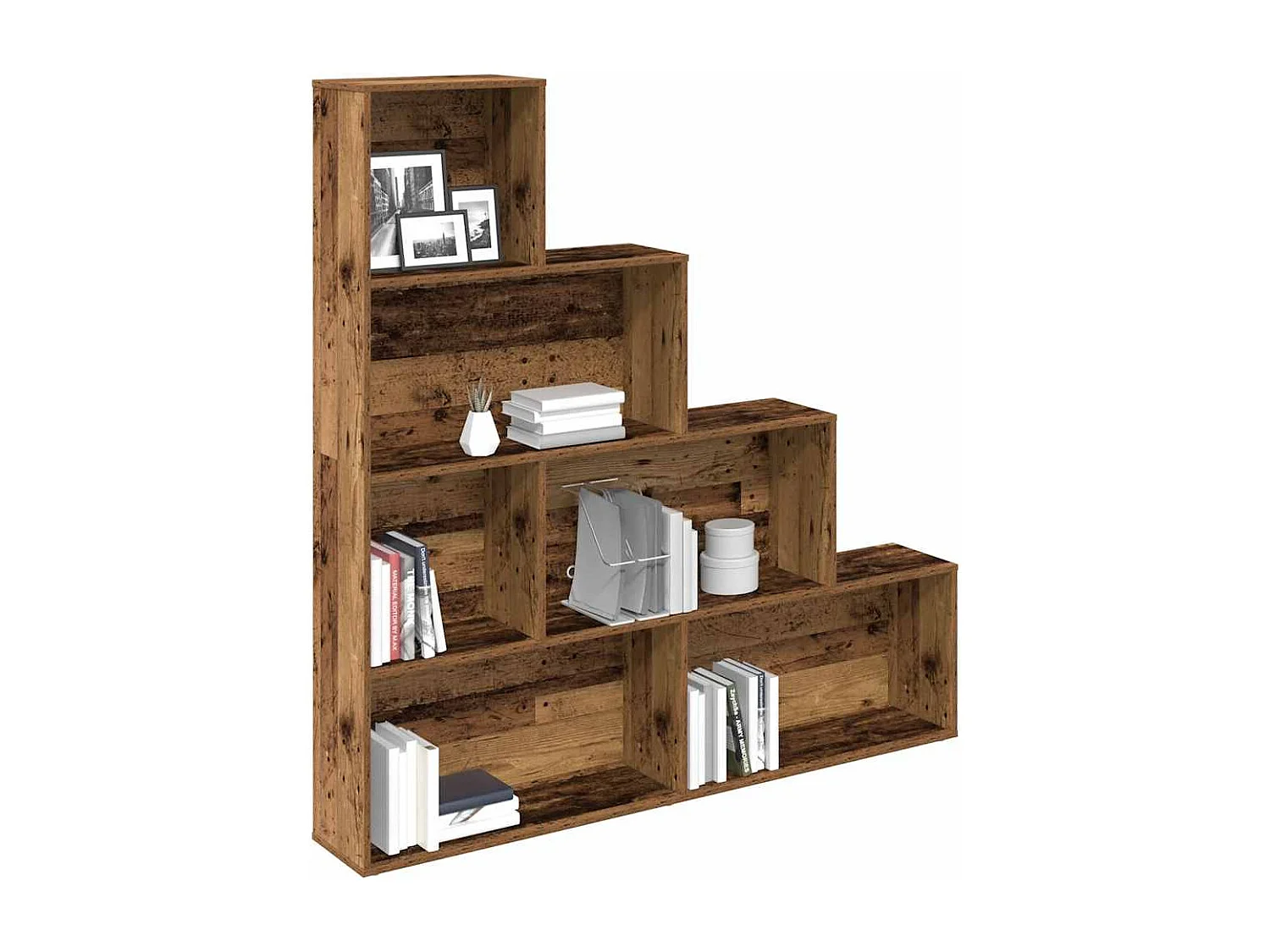 Libreria | Scaffale | Mobile di stoccaggio Legno Antico 157x24x160 cm in Legno Multistrato