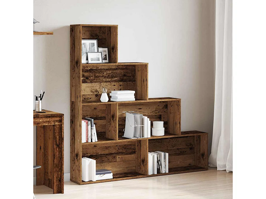 Libreria | Scaffale | Mobile di stoccaggio Legno Antico 157x24x160 cm in Legno Multistrato
