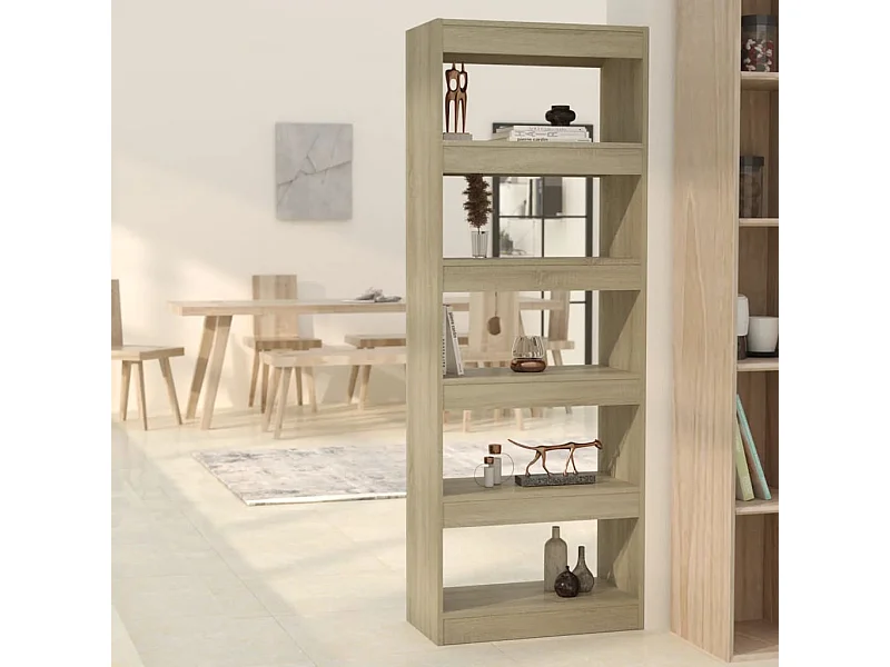 Libreria | Scaffale | Mobile di stoccaggio Divisorio Rovere Sonoma 60x30x166 cm in Truciolato