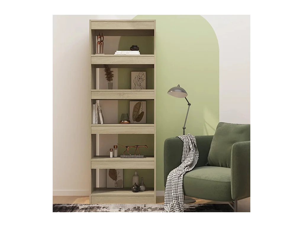 Bibliothèque | Etagère de rangement | Meuble de rangement chêne sonoma bois d'ingénierie