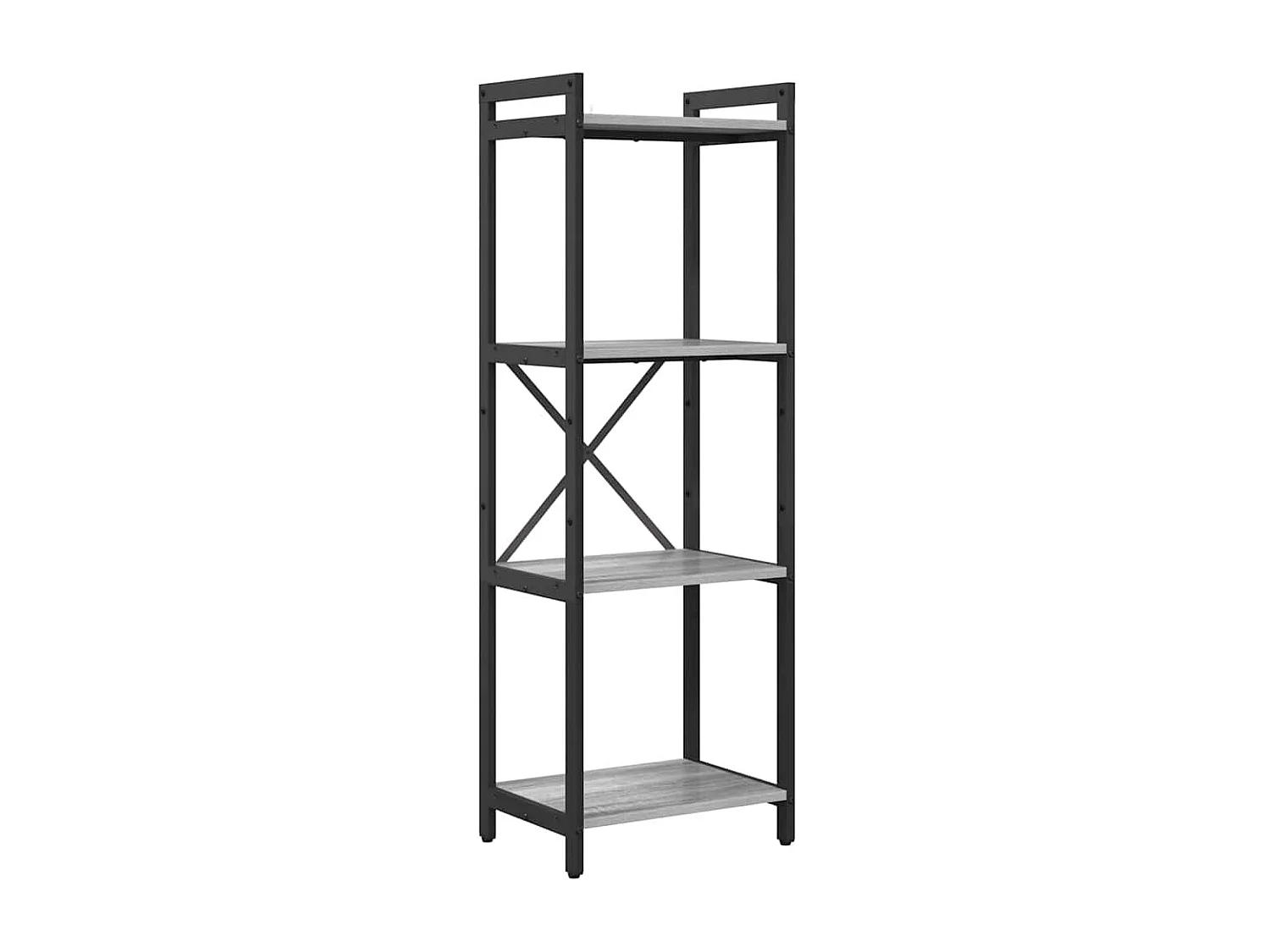 Bibliothèque | Etagère de rangement | Meuble de rangement Sonoma gris 40 x 30 x 118 cm Bois et Acier