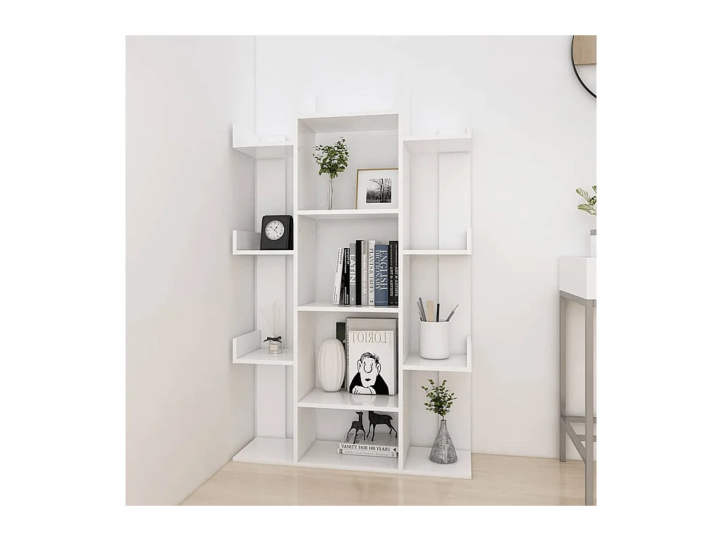 Libreria | Scaffale | Mobile di stoccaggio Bianca 86x25,5x140 cm in Legno Multistrato