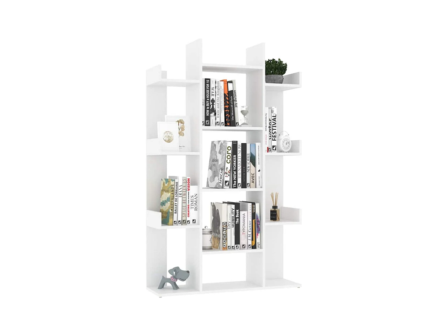 Libreria | Scaffale | Mobile di stoccaggio Bianca 86x25,5x140 cm in Legno Multistrato