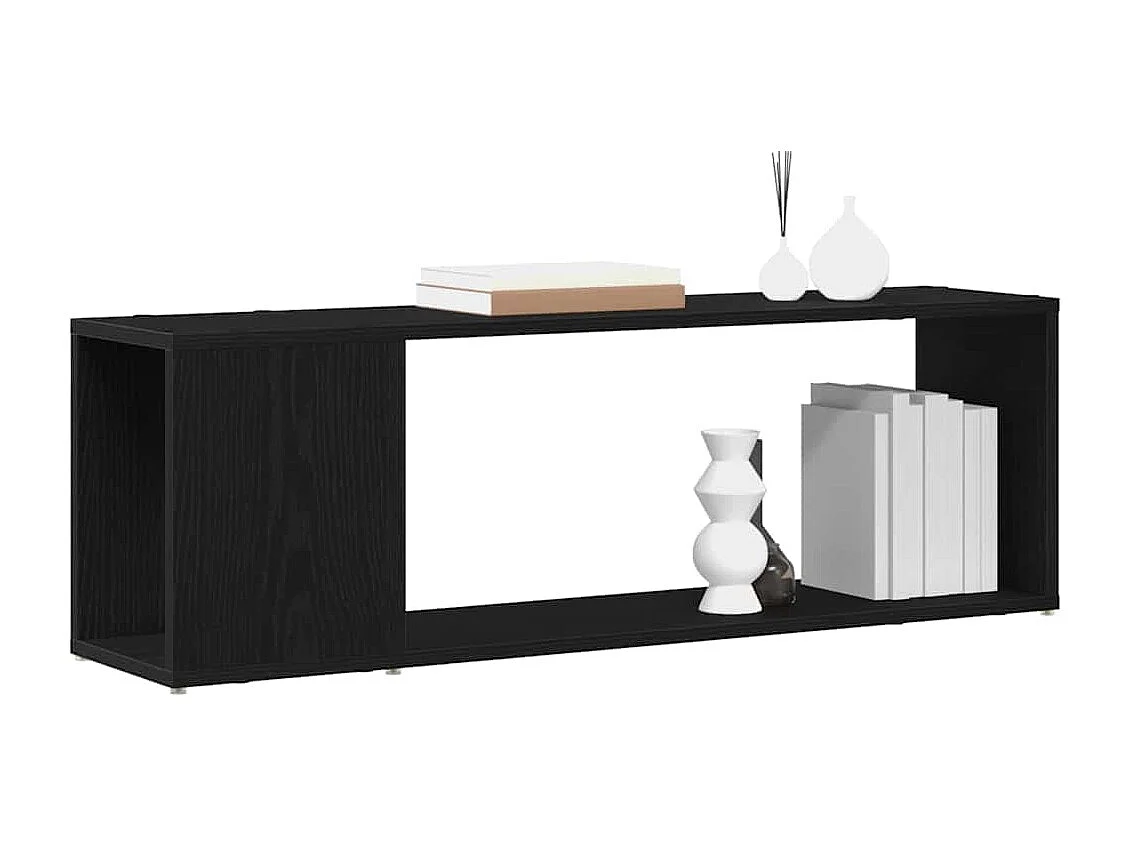 Armadio per Libri | Scaffale Libri | Mobile di stoccaggio in Nero Rovere 100x24x32 cm in Legno Ingegnerizzato