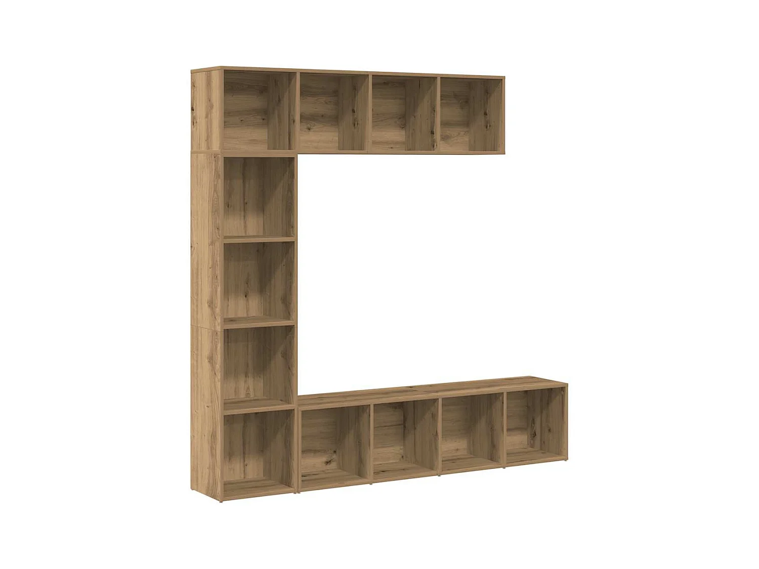 Bibliothèques | Etagère de rangement | Meuble de rangement 3 pcs chêne artisanal bois d'ingénierie
