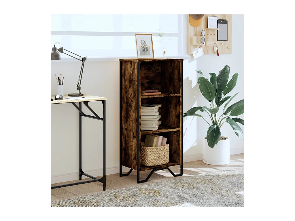 Bibliothèque | Etagère de rangement | Meuble de rangement chêne fumé 50x31x106 cm bois d'ingénierie