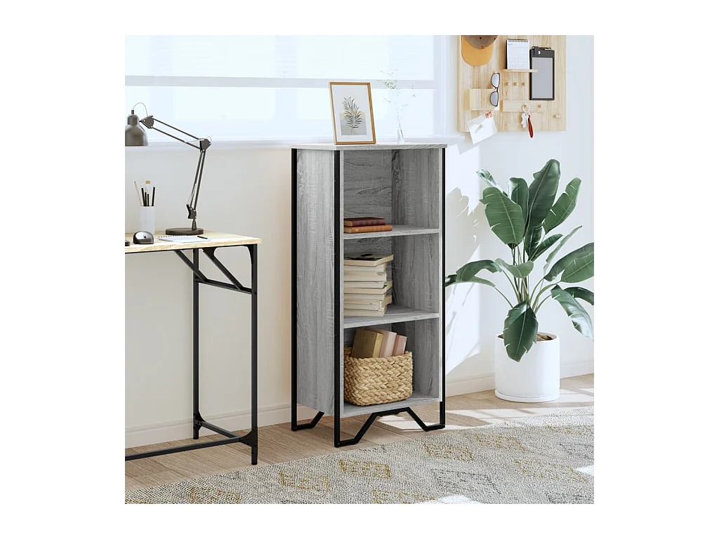Bibliothèque | Etagère de rangement | Meuble de rangement sonoma gris 50x31x106 cm bois d'ingénierie