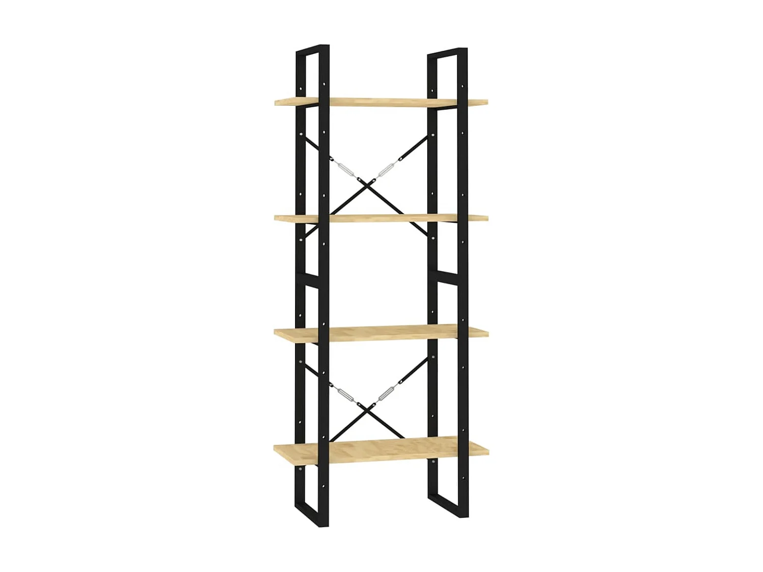 Libreria | Scaffale | Mobile di stoccaggio a 4 Ripiani 60x30x140 cm in Legno Massello di Pino