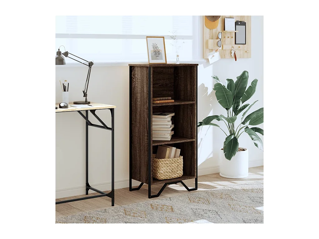 Bibliothèque | Etagère de rangement | Meuble de rangement chêne marron 50x31x106 cm bois d'ingénierie