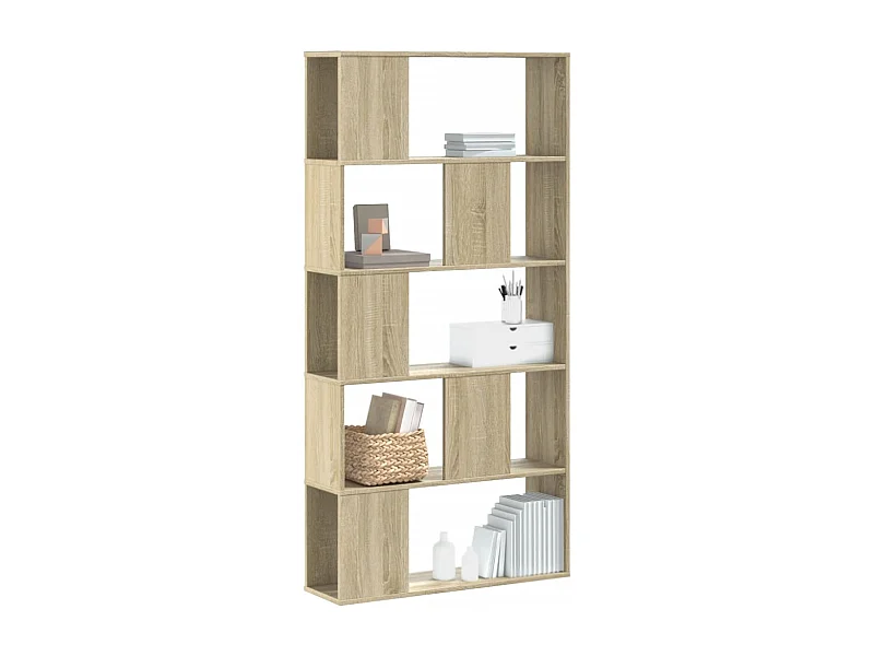Bibliothèque | Etagère de rangement | Meuble de rangement 5 niveaux chêne sonoma bois d'ingénierie