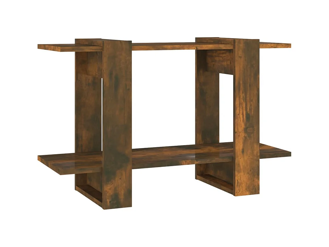 Bibliothèque | Etagère de rangement | Meuble de rangement Chêne fumé 80x30x51 cm