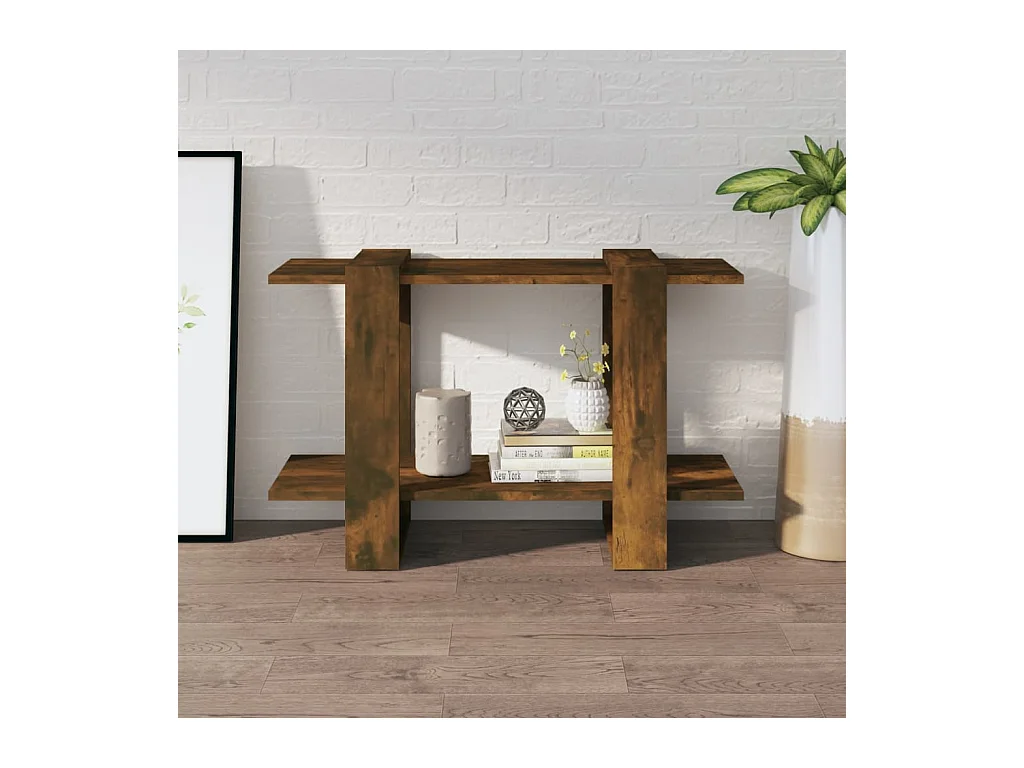 Bibliothèque | Etagère de rangement | Meuble de rangement Chêne fumé 80x30x51 cm