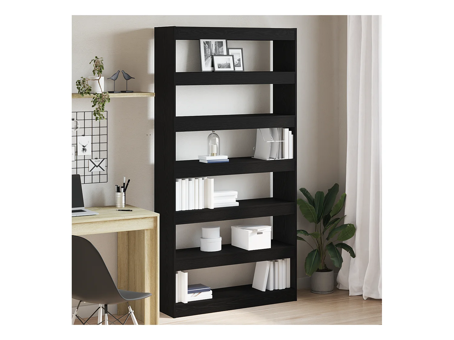 Armadio per Libri | Scaffale Libri | Mobile di stoccaggio Rovere nero Legno ingegnerizzato 100 x 30 x 198 cm