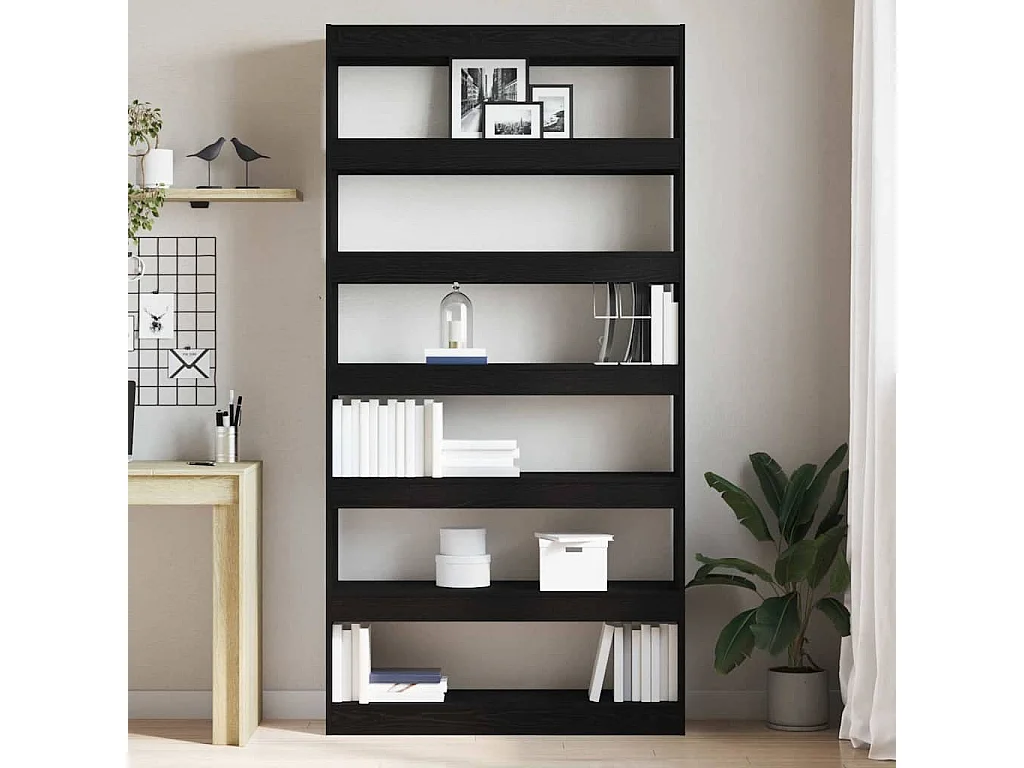 Armadio per Libri | Scaffale Libri | Mobile di stoccaggio Rovere nero Legno ingegnerizzato 100 x 30 x 198 cm