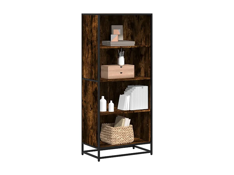 Bibliothèque | Etagère de rangement | Meuble de rangement chêne fumé 60x35x139 cm bois d'ingénierie