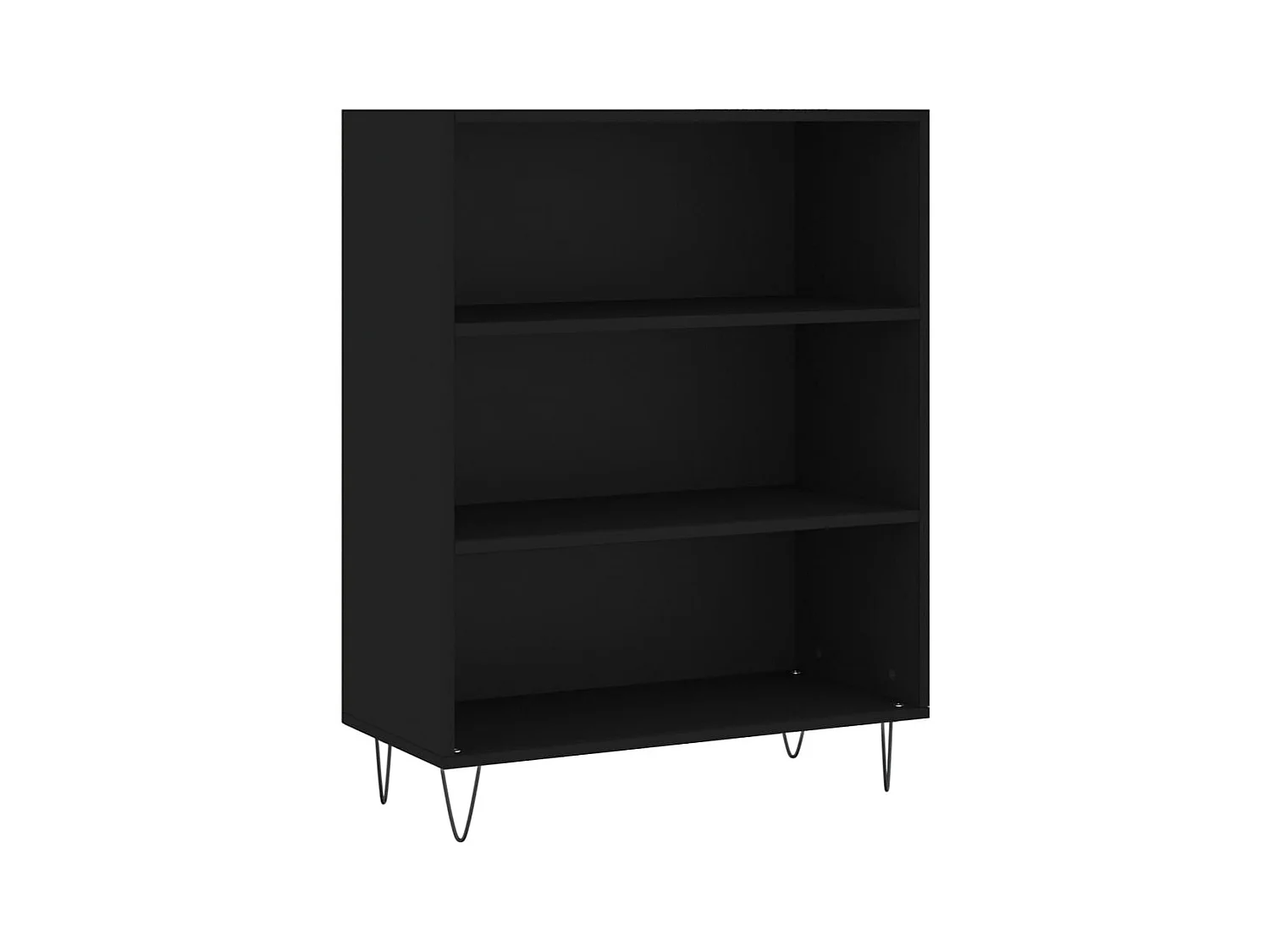 Bibliothèque | Etagère de rangement | Meuble de rangement noir 69,5x32,5x90 cm bois d'ingénierie