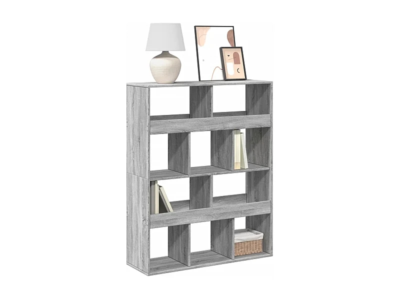 Bibliothèque | Etagère de rangement | Meuble de rangement sonoma gris 100x33x125,5 cm bois d'ingénierie