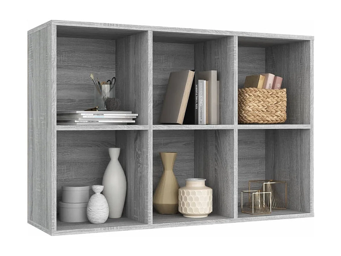 Bibliothèque | Etagère de rangement | Meuble de rangementt Sonoma gris 66x30x98 cm Bois d'ingénierie