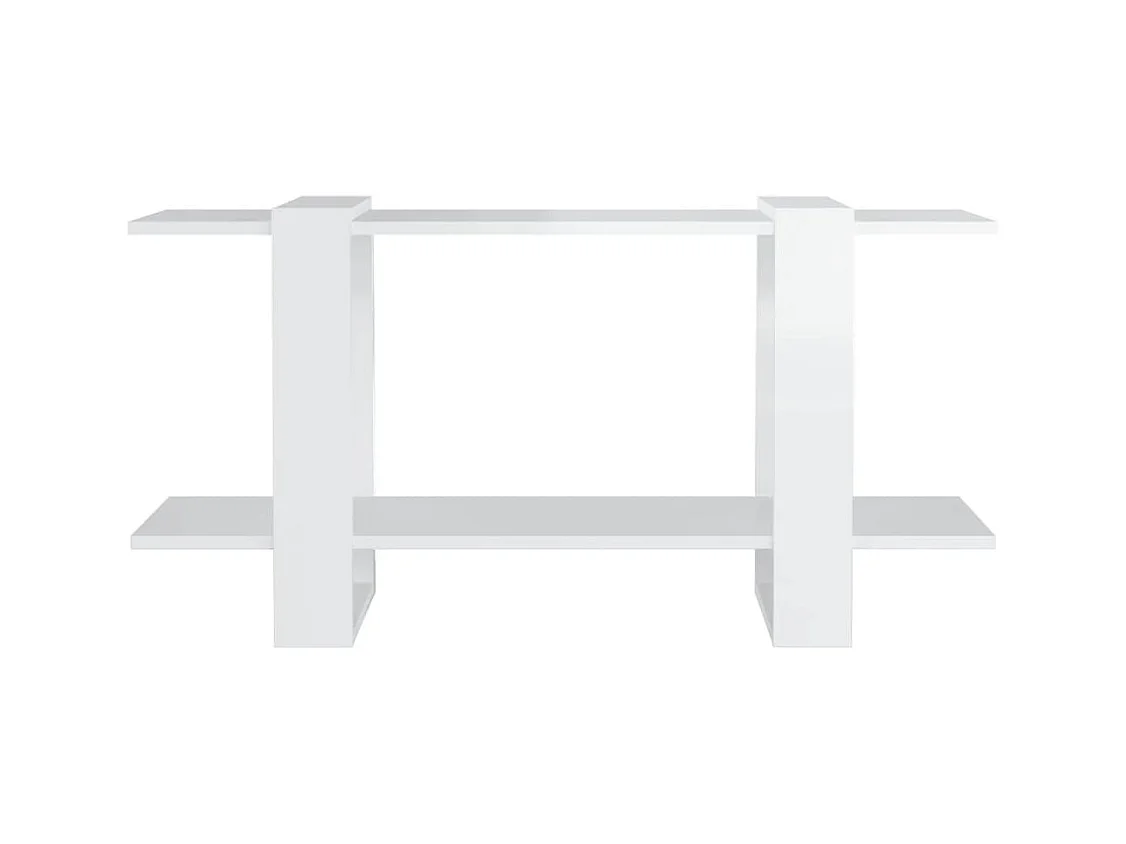 Bibliothèque | Etagère de rangement | Meuble de rangement Blanc brillant 100x30x51 cm bois d'ingénierie