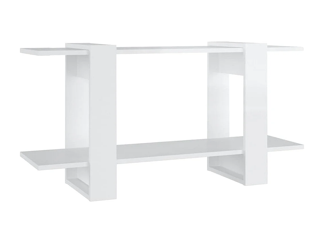 Bibliothèque | Etagère de rangement | Meuble de rangement Blanc brillant 100x30x51 cm bois d'ingénierie