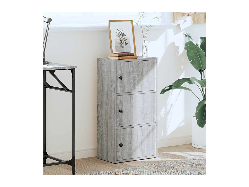 Bibliothèque | Etagère de rangement | Meuble de rangement sonoma gris 40x24x77 cm bois d'ingénierie