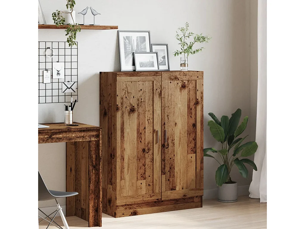 Libreria | Scaffale | Mobile di stoccaggio Legno Antico 82,5x30,5x115 cm in Truciolato