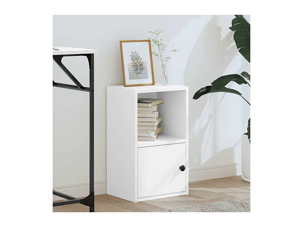 Bibliothèque | Etagère de rangement | Meuble de rangement blanc 31x24x52 cm bois d'ingénierie