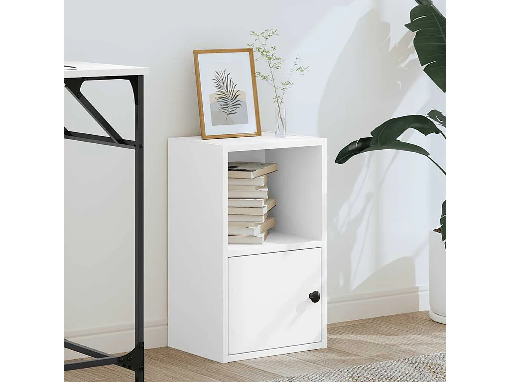 Bibliothèque | Etagère de rangement | Meuble de rangement blanc 31x24x52 cm bois d'ingénierie