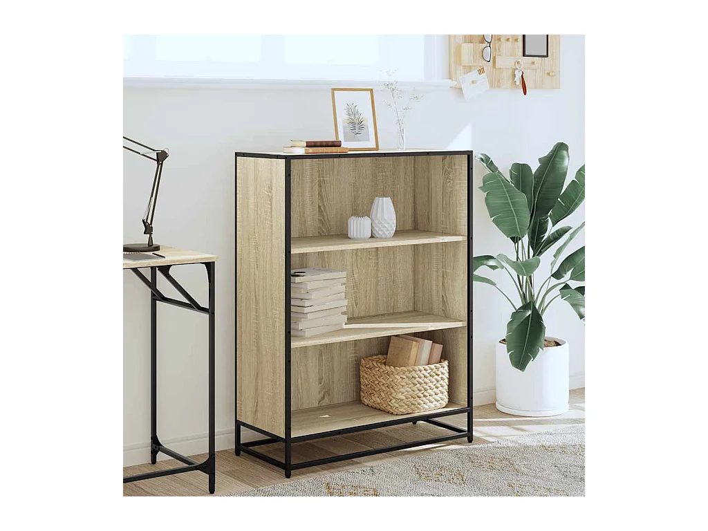 Bibliothèque | Etagère de rangement | Meuble de rangement chêne sonoma 80,5x35x107,5 cm bois d'ingénierie