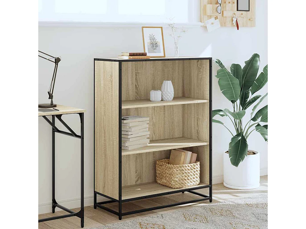 Bibliothèque | Etagère de rangement | Meuble de rangement chêne sonoma 80,5x35x107,5 cm bois d'ingénierie
