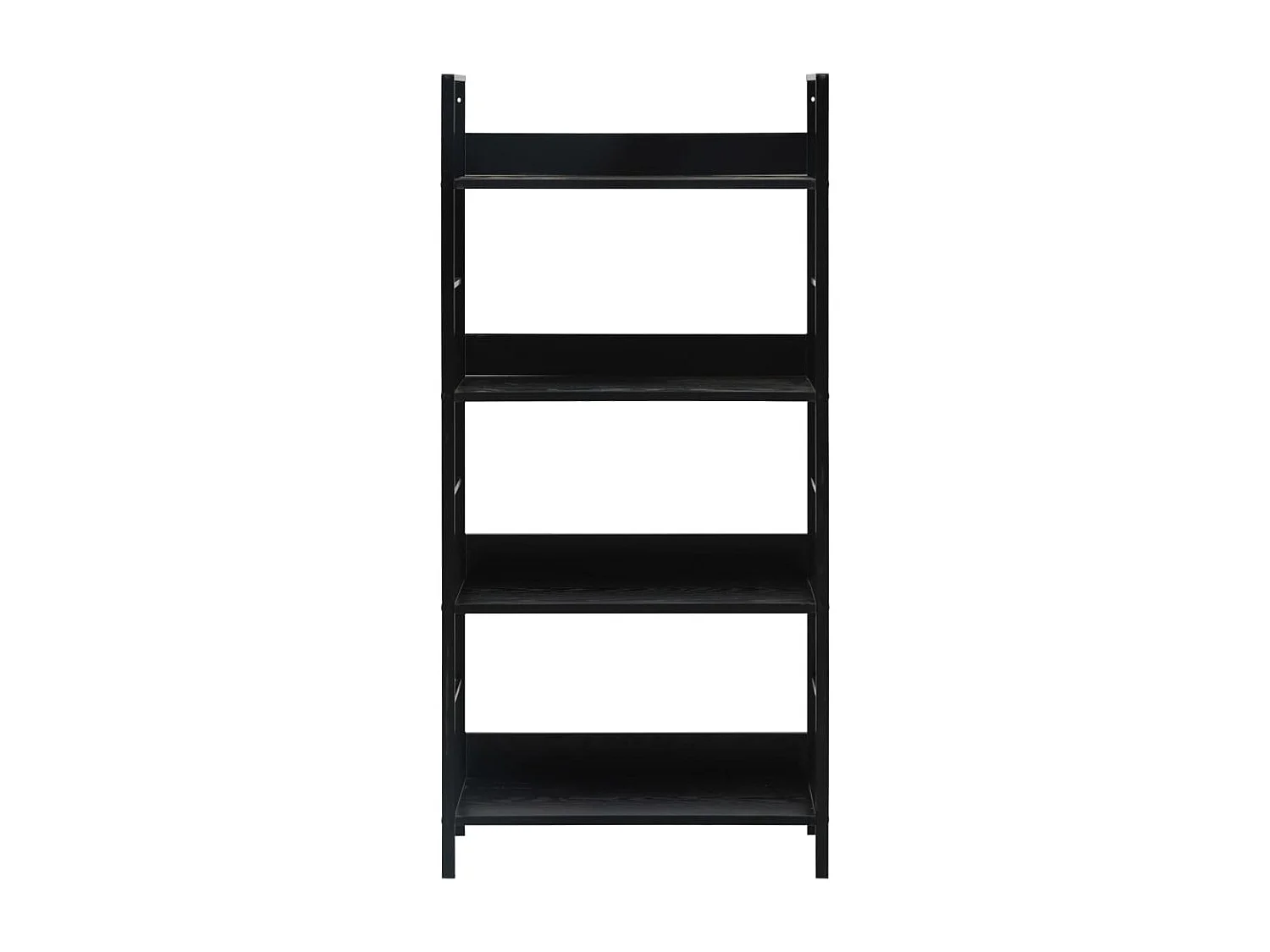 Armadio per Libri | Scaffale Libri | Mobile di stoccaggio 4 Ripiani Nero 60x27,6x124,5cm Legno Multistrato