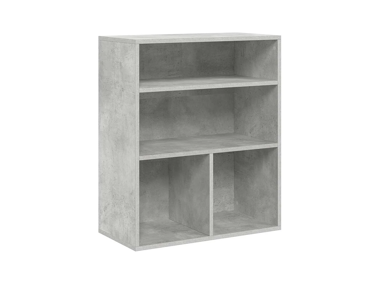Bibliothèque | Etagère de rangement | Meuble de rangement gris béton 60x30x71,5 cm bois d'ingénierie
