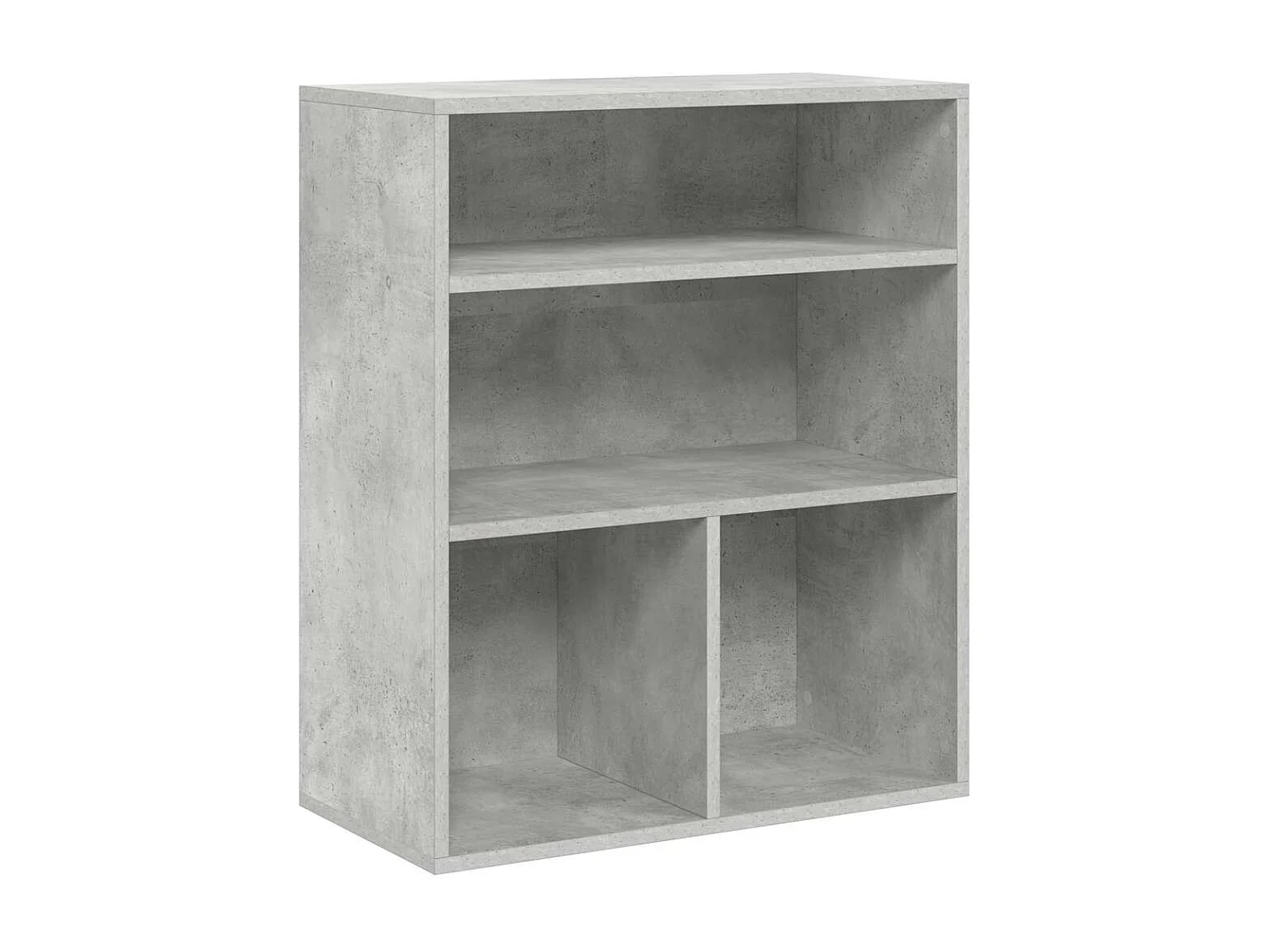 Bibliothèque | Etagère de rangement | Meuble de rangement gris béton 60x30x71,5 cm bois d'ingénierie