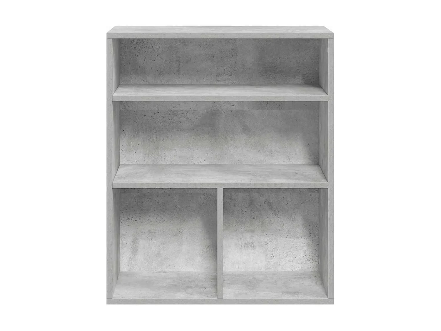 Bibliothèque | Etagère de rangement | Meuble de rangement gris béton 60x30x71,5 cm bois d'ingénierie